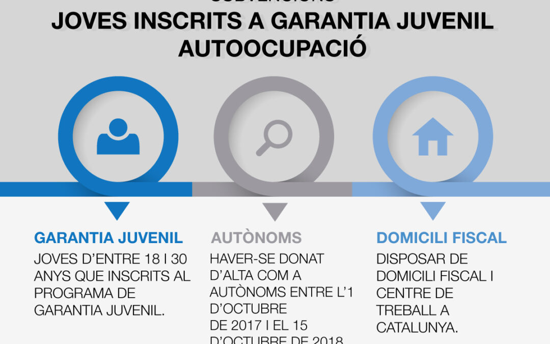 El Departament de Treball, Afers Socials i Família publica una nova subvenció per afavorir l’autoocupació de les persones joves