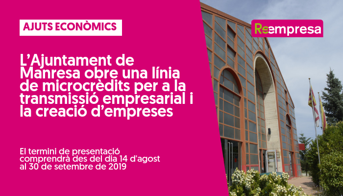 L’Ajuntament de Manresa obre una línia de microcrèdits per a la transmissió empresarial i la creació d’empreses