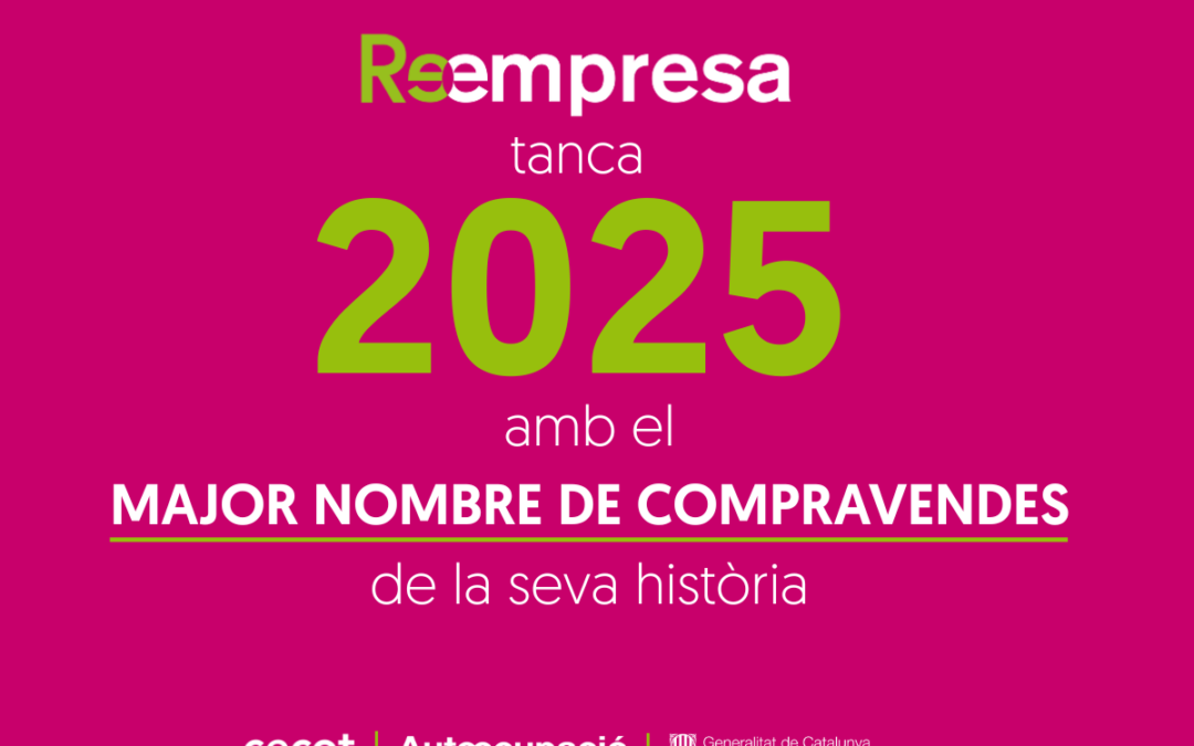 Reempresa tanca el 2025 amb el major nombre de compravendes de la seva història i consolida el relleu empresarial com a motor de creixement